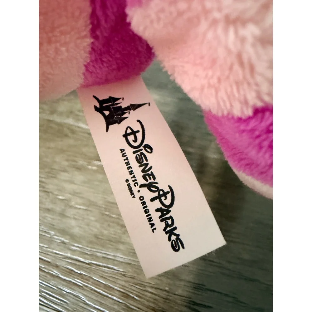Disney Parks Cheshire Cat Plush Alice in Wonderland Pink Purple Striped‎